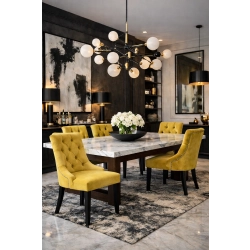 Krzesło Chesterfield PREMIUM KR-21 Żółcień Cytrynowa Piano 07